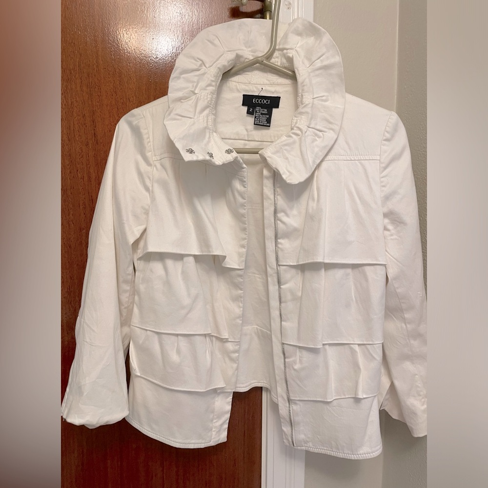 White cropped jacket